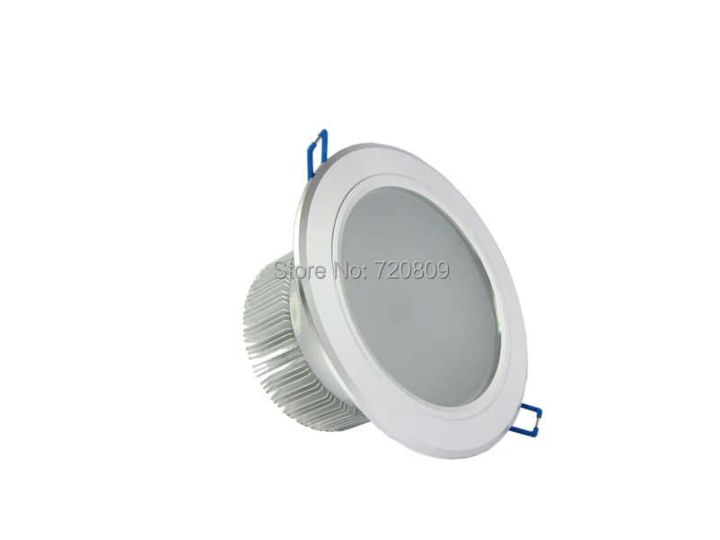 

10pcs/lot Free Shipping 10w Frosted LED Recessed Ceiling Lamp Polished Silver Downlight Pure/Warm White