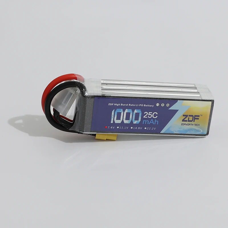 2018 ZDF хорошее качество lipo батарея 7 4 V 1000MAH 25C max 50C Lipo для вертолета квадрокоптера