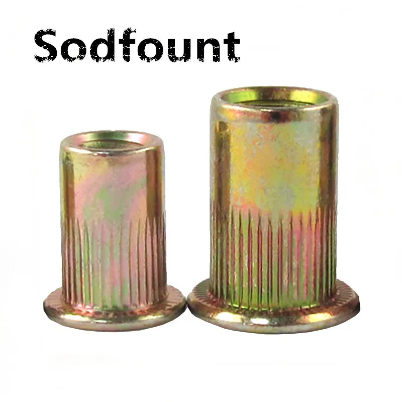 

50pcs/lot M3 M4 M5 M6 M8 M10 M12 Pull the cap rivet nut riveting female small countersunk head nut pull riveting mother multic