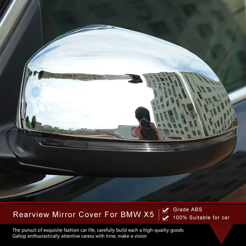 High Quality ABS Chrome Protective Rearview Mirror Cover Trim Auto Side