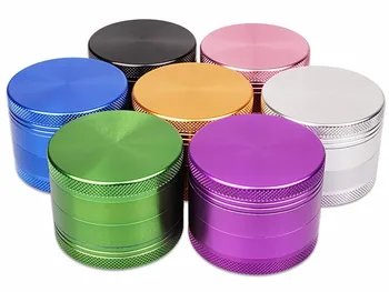 

Six Color 4Part Aluminium Herb Spice Pollinator Grinder Chicha Metal Rose Pink Grinder Tobacco Smoke Cachimba Cigarette