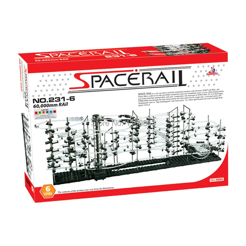 HOT SALE DIY Educational Toys SPACERAIL Roller coaster LEVEL 6 3500 warp drive 231 6 SPACEWARP
