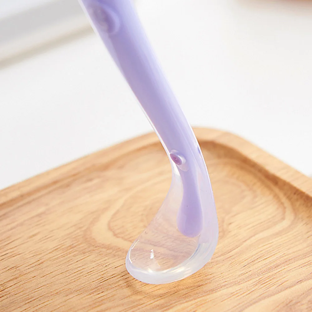 Детская Мягкая силиконовая ложка для кормления детская ложка безопасная посуда детская обучающая ложка