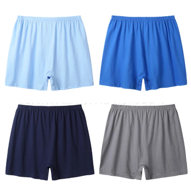 

4 pcs/lot men's boyshort elastic force men's cotton underwear comfortable breathable four-corner underwear loose boyshort