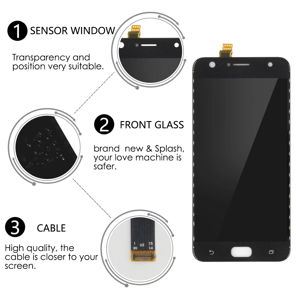 Оригинальный ЖК дисплей 5 дюйма для Asus Zenfone 4 Selfie ZD553KL дигитайзер сенсорного экрана
