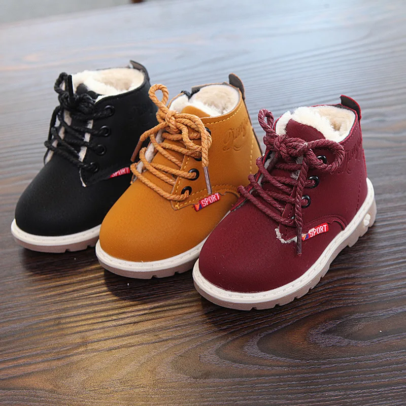 

2019 Winter Baby Girls Fashion Short Boots Plush Warm Soft Sports Shoes Snow Boots Non-Slip Cute Top Quality Shoes Cotton Boots