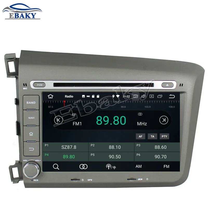 Cheap NaviTopia 8inch 4GB RAM 64GB ROM Octa Core Android 9.0 Car DVD Radio for Honda Civic 2012 with GPS navigation/wifi/bluetooth 15