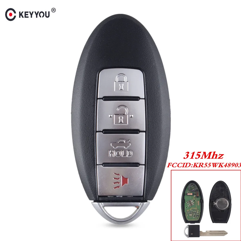 KEYYOU для NISSAN Teana Altima Maxima дистанционный смарт ключ брелок Infiniti KR55WK48903 4 кнопки без