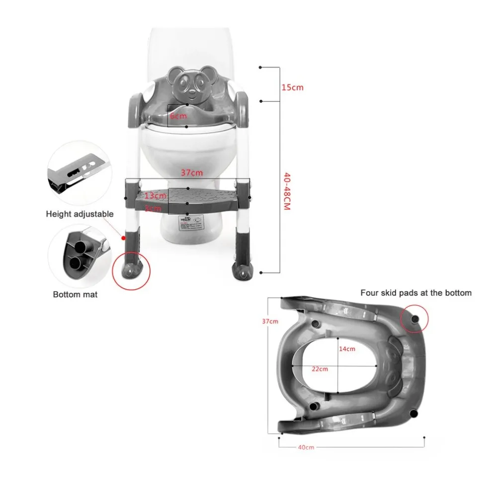 Детский складной горшок сиденье с лестницей крышка PP Туалет регулируемое кресло приучение к туалету писсуар сидения Potties для детей мальчик девочка