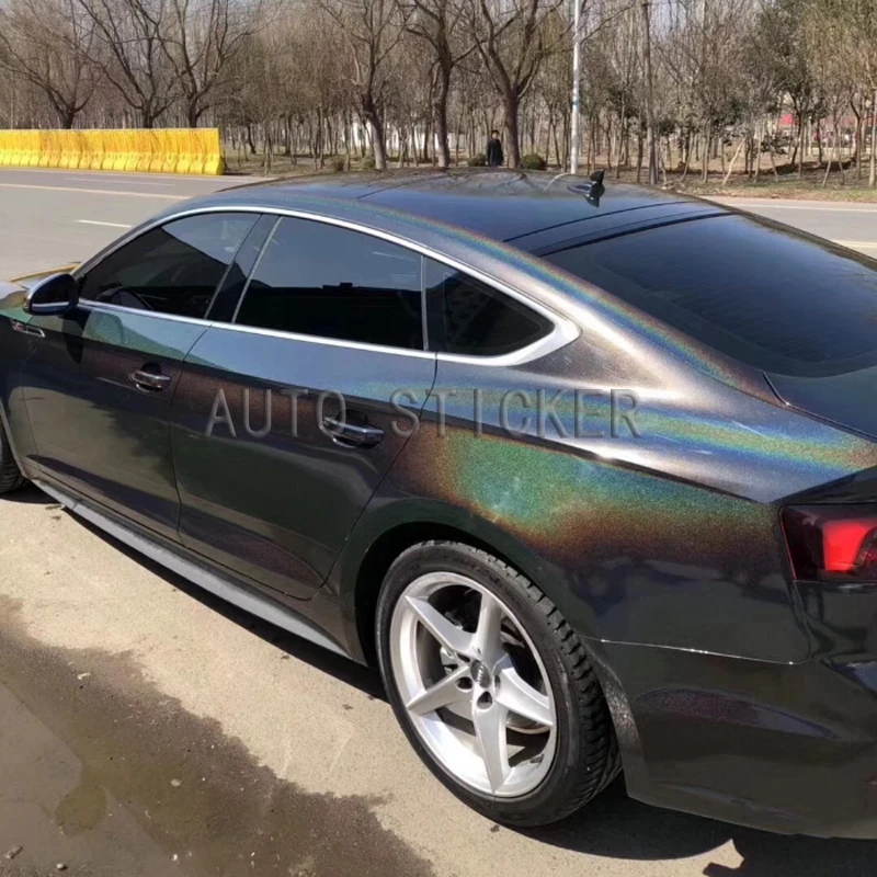 Laser Black car wrap 4