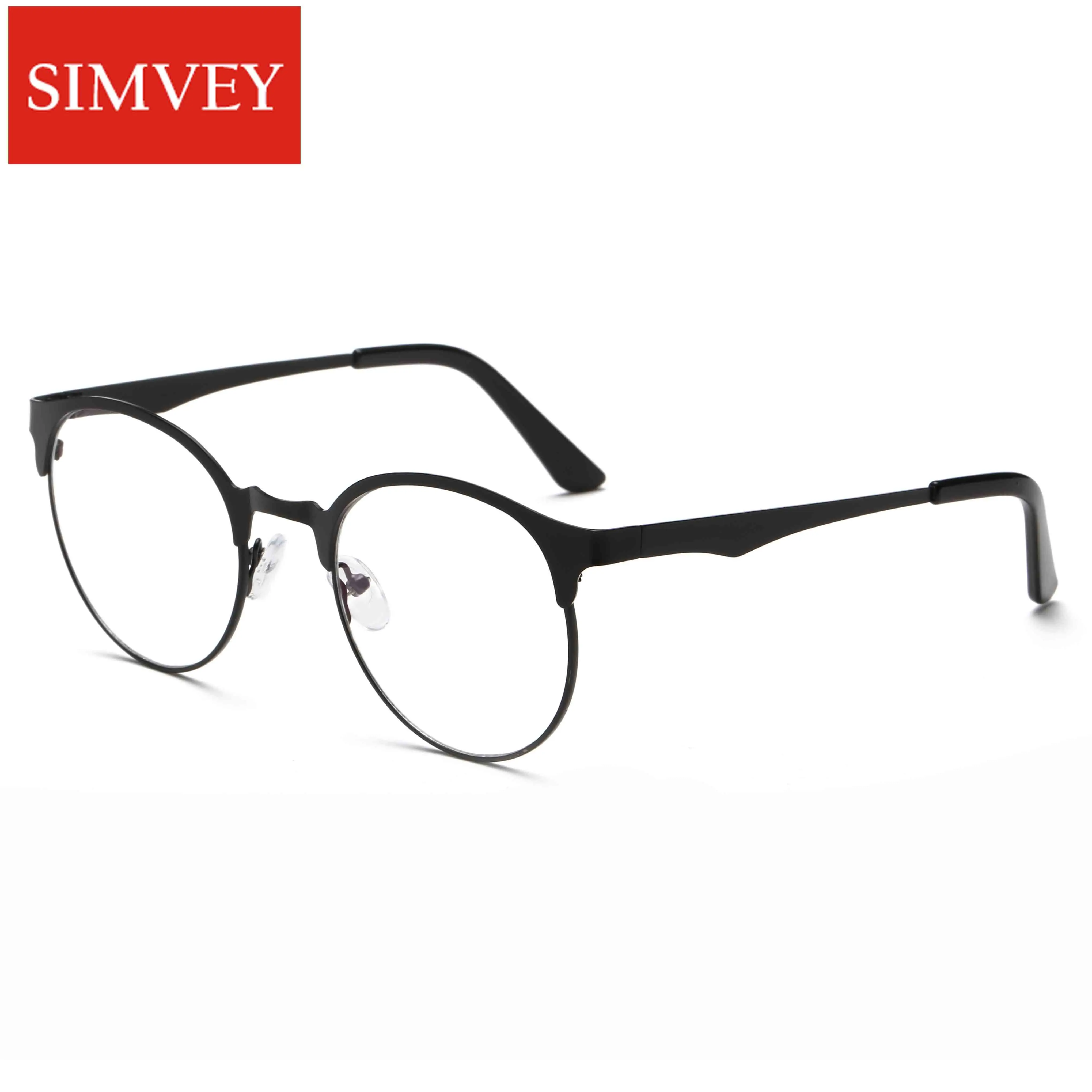 Simvey Fashion Blue Light Blocking Glasses Retro Round ...