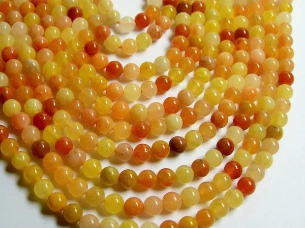 Хорошие 6 мм круглые желтые нефриты бусины около 60 шт|jade beads|yellow jade beadsyellow |