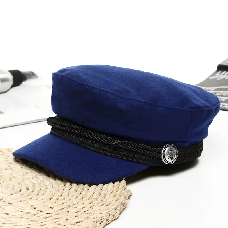 Women Baseball Cap Hats For Women Winter Octagonal Fashion French Wool Baker's Boy Hat Cap Female Black Streetwear Caps