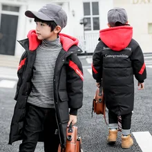 Boys Winter Jacket Warm Thick Down Cotton Coat for Teenagers Outerwear Children Casual Hooded Jackets Kids Clothing Snowsuits