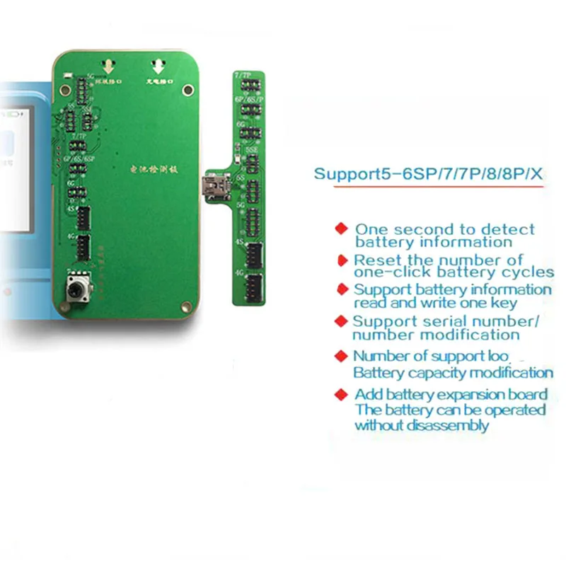 Диагностический модуль обнаружения батареи JC Pro1000S диагностический для iPhone 5S 6 6P 6S
