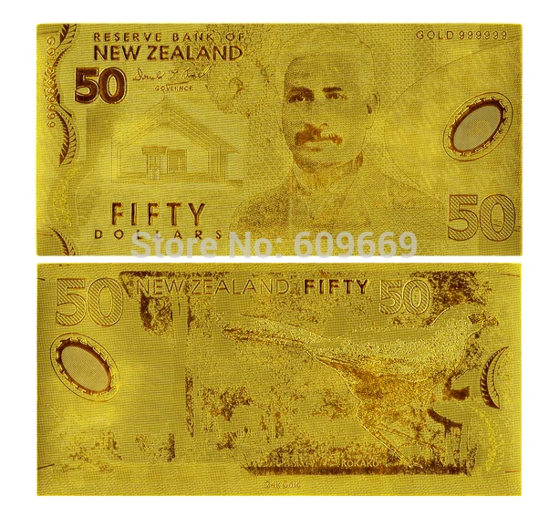 Специальный изготовленный на заказ Новый зеландийский банк Note резной 50