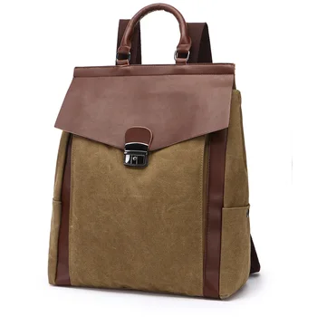 

102318 new hot yesetn men fashion canvas vintage backpack student schoolbag