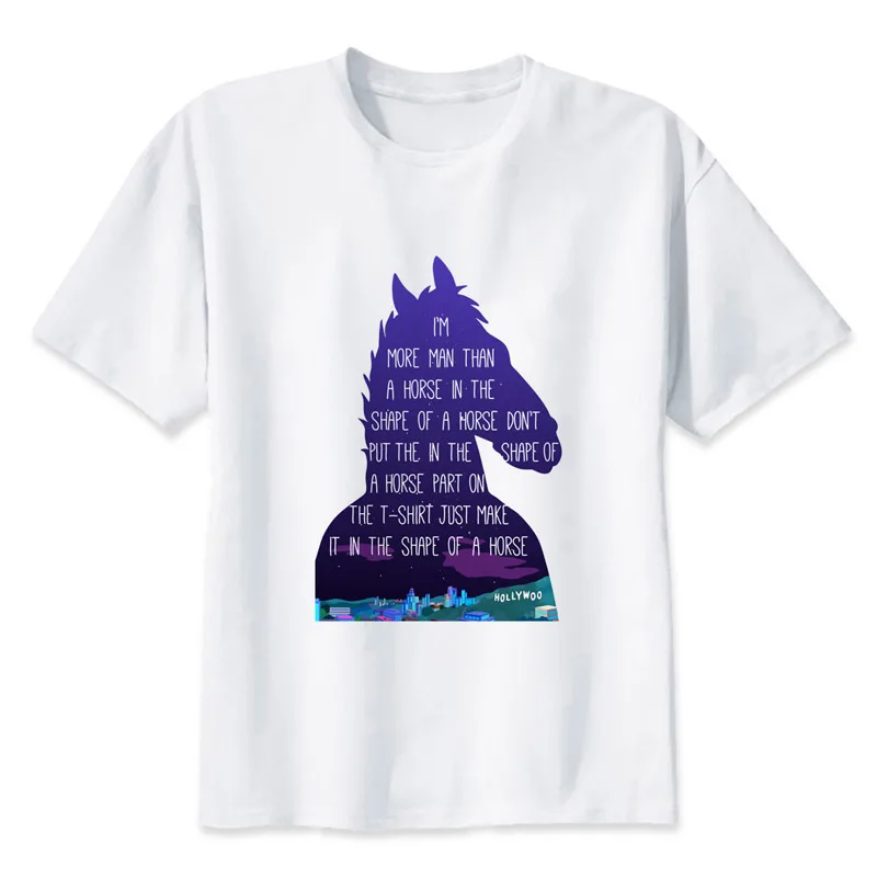 

Bojack Horseman t shirt Men anime T-Shirt Men Tops boy Short Sleeve t-shirt top Tee Clothes MRR175