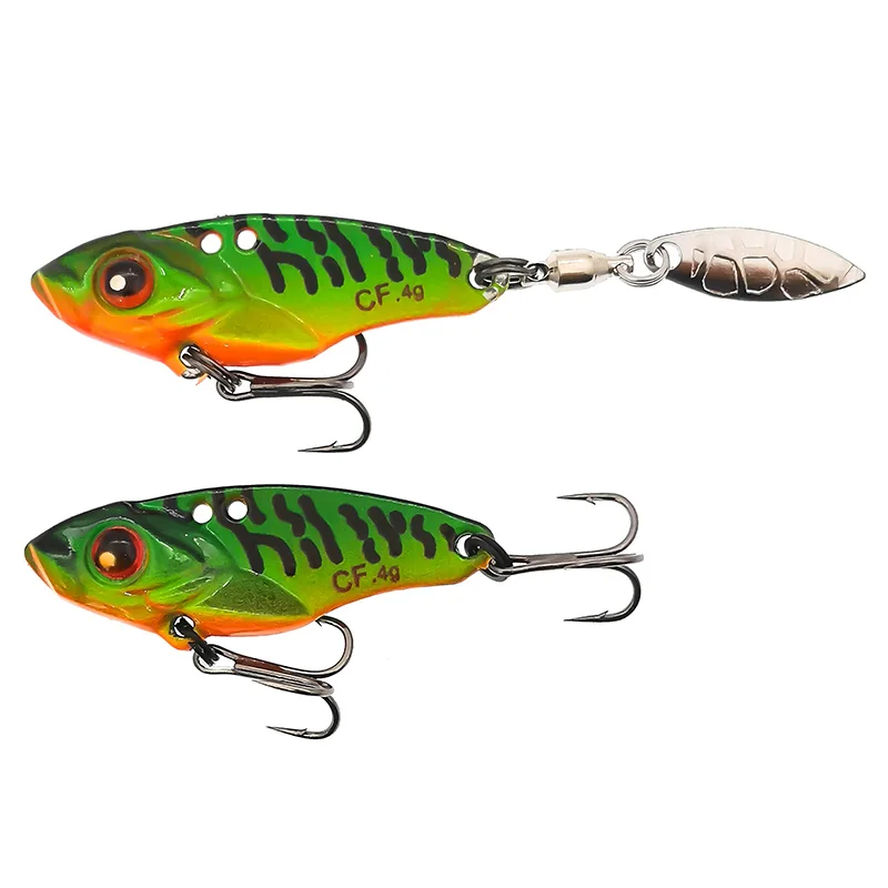 

NEW Mini Vib Spoon Lure 4g 3.5cm Metal Fishing Lures Sequins Spinner Vibration Hard Ice Fishing Bait Pesca Jigging Tackle Winter
