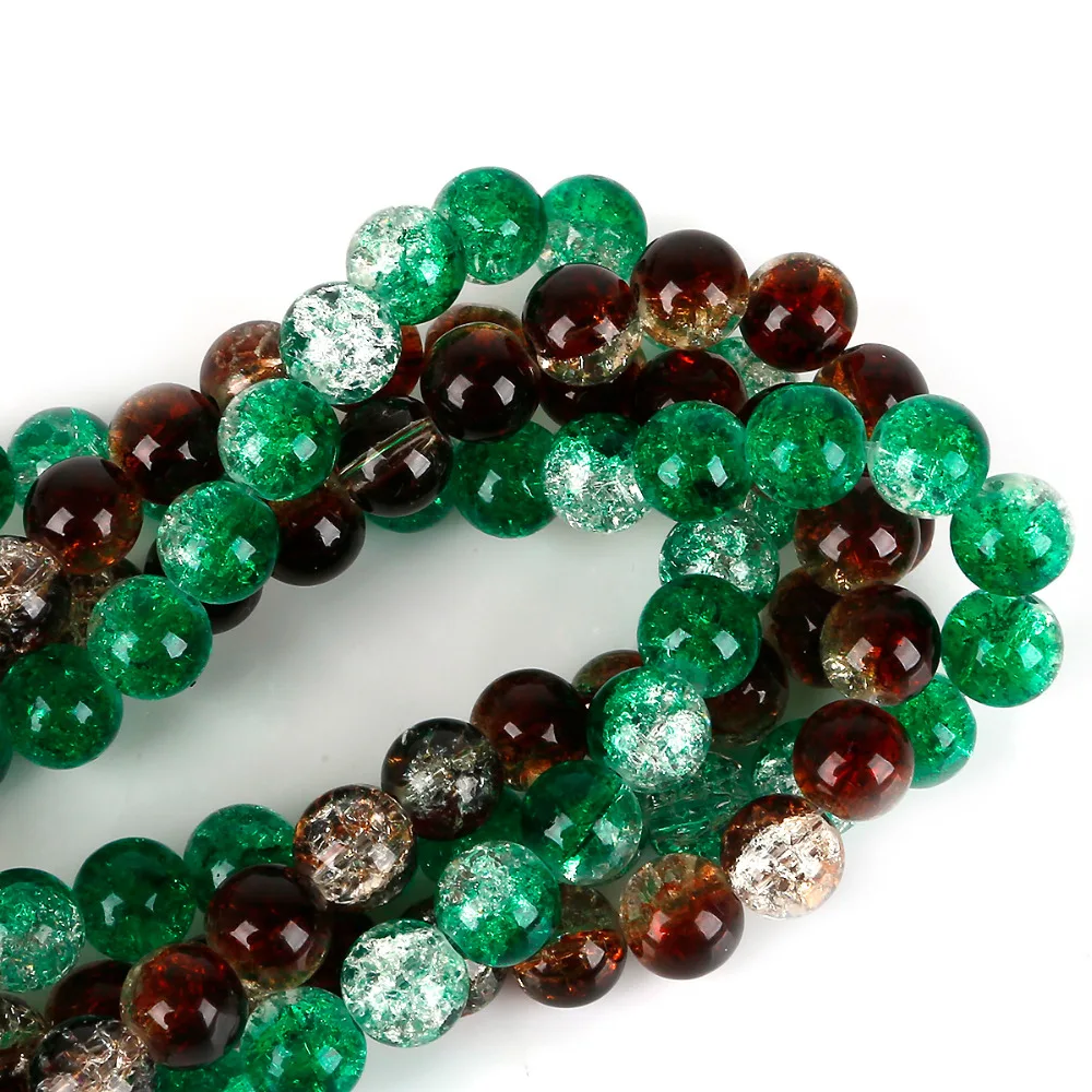 

Round Glass Beads 4 6 8 10mm Mix 10colors 40-100pcs Loose Beads for Women Jewelry Making DIY Bracelet Findings
