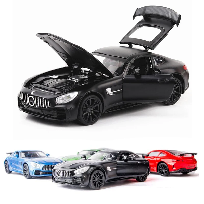 1:32 Benz AMG GTR Model Sports Car Sound & Light Alloy Diecast Toy Vehicles Gift 