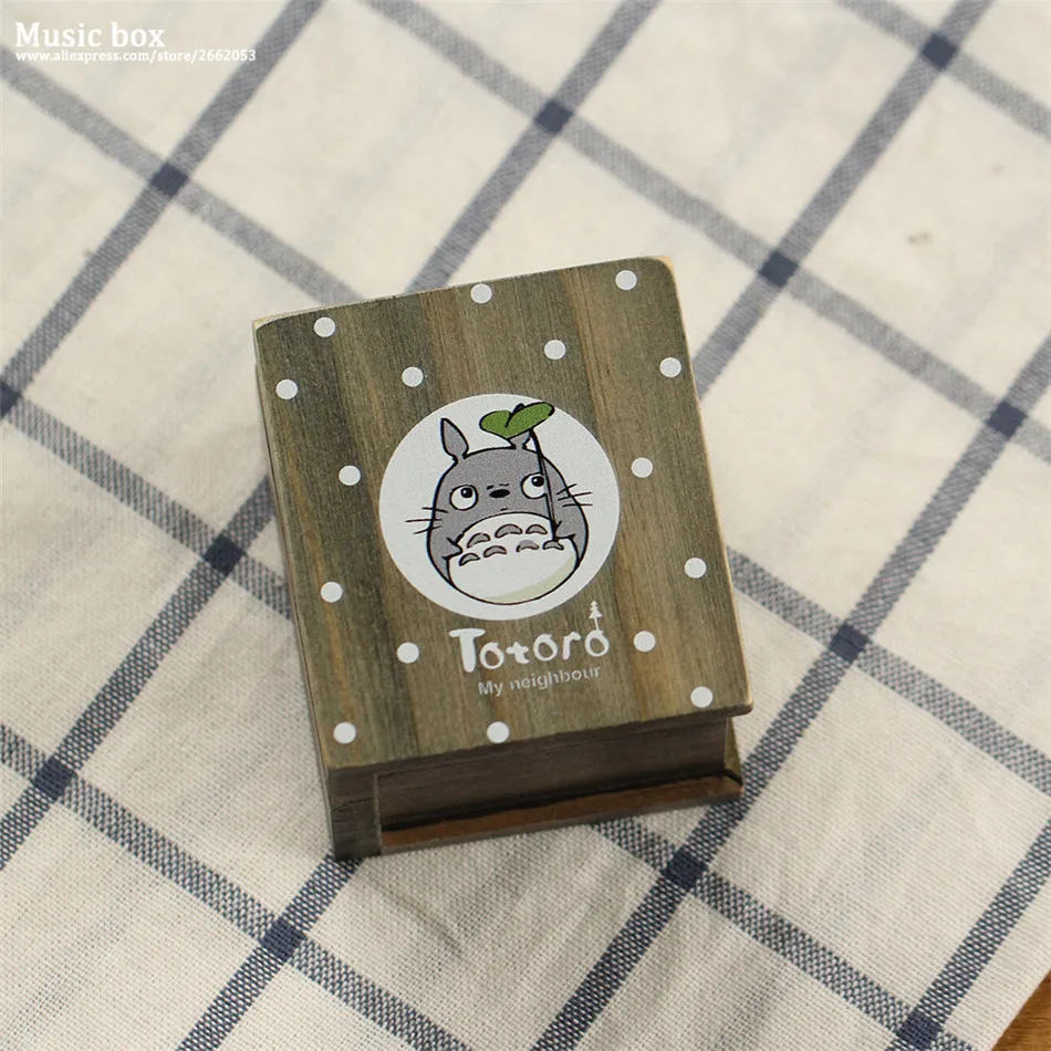 2017 caja de música Totoro de madera Vintage Anime Totoro figura madera manivela caja de música colección niños juguetes regalo de Navidad 2017 caja de música Totoro de madera Vintage Anime Totoro figura madera manivela caja de música colección niños juguetes regalo de Navidad