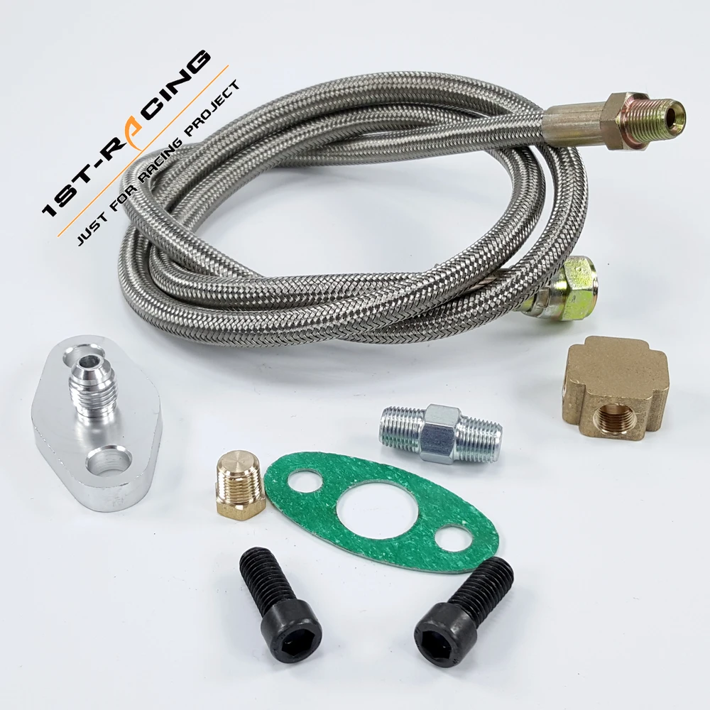 New Universal Turbo Oil feed Line Kit 36" For T3 T4 T61 T66 T70 GT4294R
