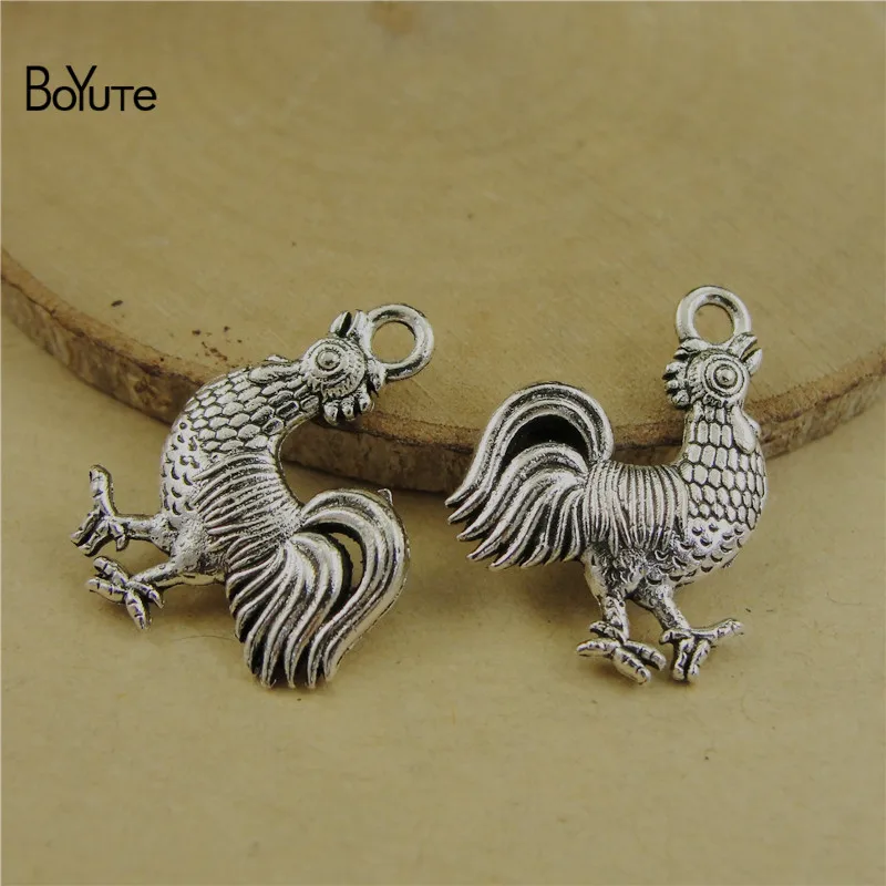 BoYuTe (100 PiecesLot) Metal Alloy Cock Swan Moon Wings Charms DIY Hand Made Jewelry Accessories Wholesale (4)