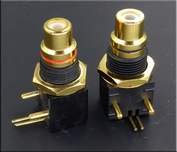 

Gold plated RCA turntable DAC decoder Digital coaxial input and output PCB 90 degree solder pad socket