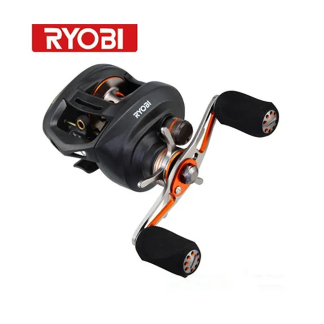 Cheap RYOBI PLUMA  Original Baitcasting Reel 110+1BB 7:1:1 Molinete Carretilha Para Pesca Fishing Coil Peche Moulinet