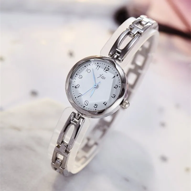 JW Vente chaude De Mode De роскошные женские часы с браслетом Montre часы с кристаллами из нержавеющей стали женские часы роскошные часы - Цвет: silver