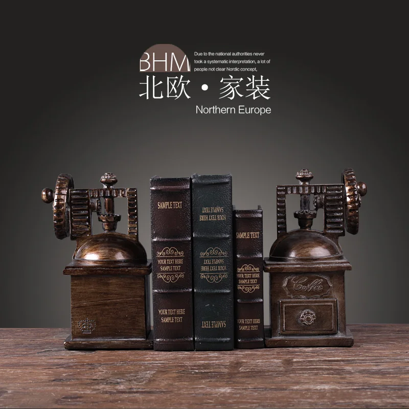 

American Decorative Arts Creative Bookshelf Crafts Home Furnishing Bookcase Vintge Decor Storage Study Phone Ornaments