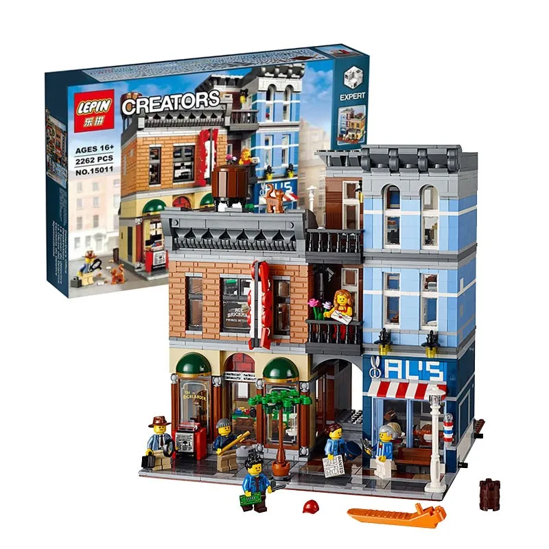 

2016 LEPIN 15011 2262Pcs Creator City Street Detective's Office Model Building Kit Minifigure Blocks Bricks Compatible Toy 10246