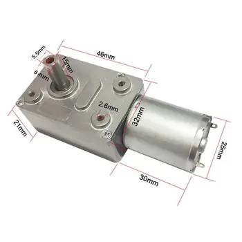

Bringsmart JGY-370 Worm Gear Motor 6v High Torque 12V DC Motor Low Speed 12 Volt Reducer Micro Self-lock Electric Motor