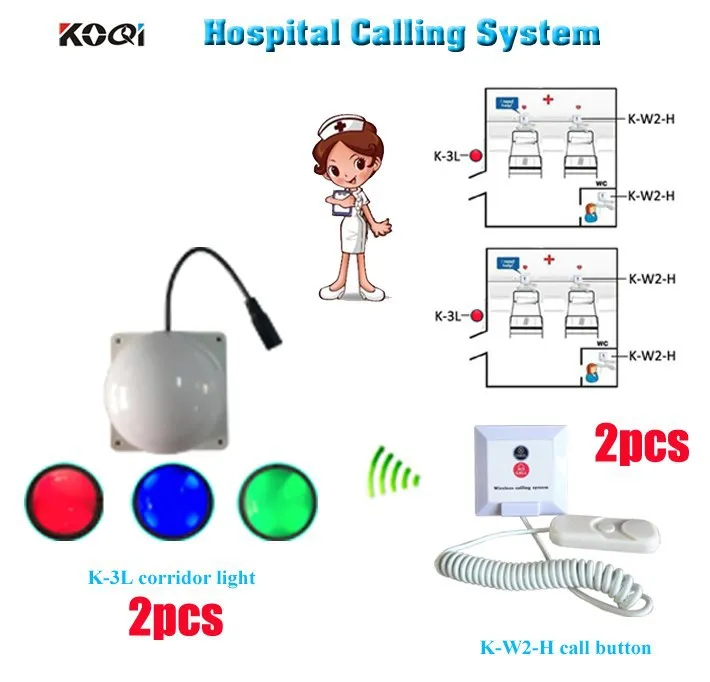 Wireless patient call bell 2+2