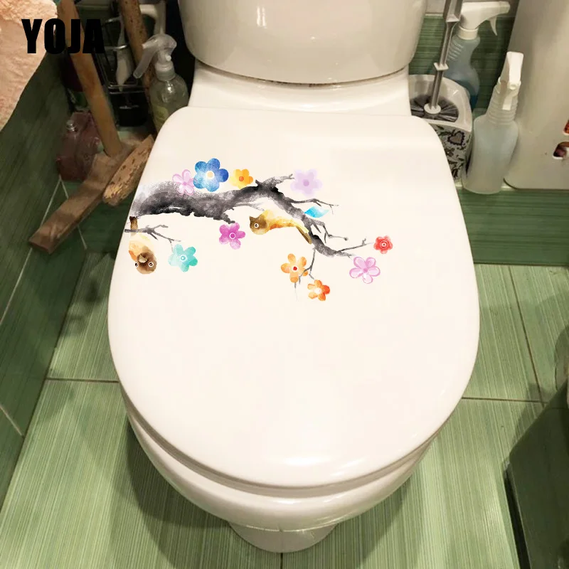 YOJA 22 4*13 2 см нарисованные вручную цветы и птицы настенные наклейки для детской