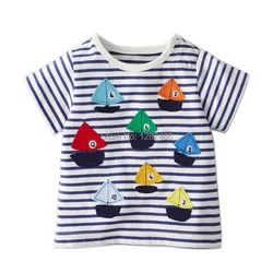 

Summer pure cotton baby boys t shirt striped short sleeves baby boy clothes short sleeve T-shirt children wearing (18M - 6Y)