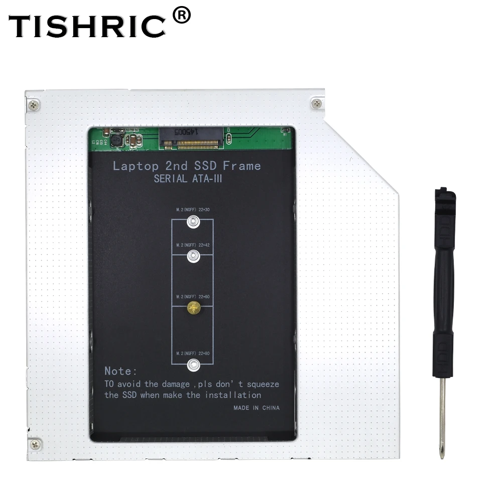 Жесткий диск TISHRIC Caddy SATA 3 0 9 5 мм M.2 M2 NGFF 2nd Second жесткий SSD корпус для ноутбука