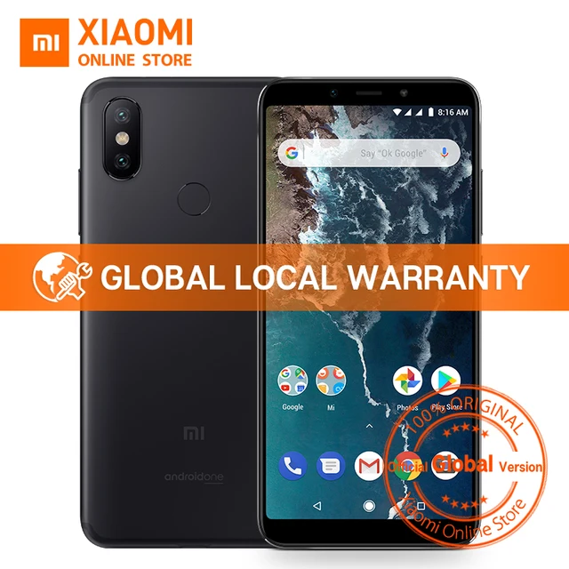 Глобальная версия mi Mi A2 4 ГБ 32 ГБ 5,99 "18:9 полный Экран Snapdragon 660 Octa Core AI смартфон с двумя камерами Android одной ОС