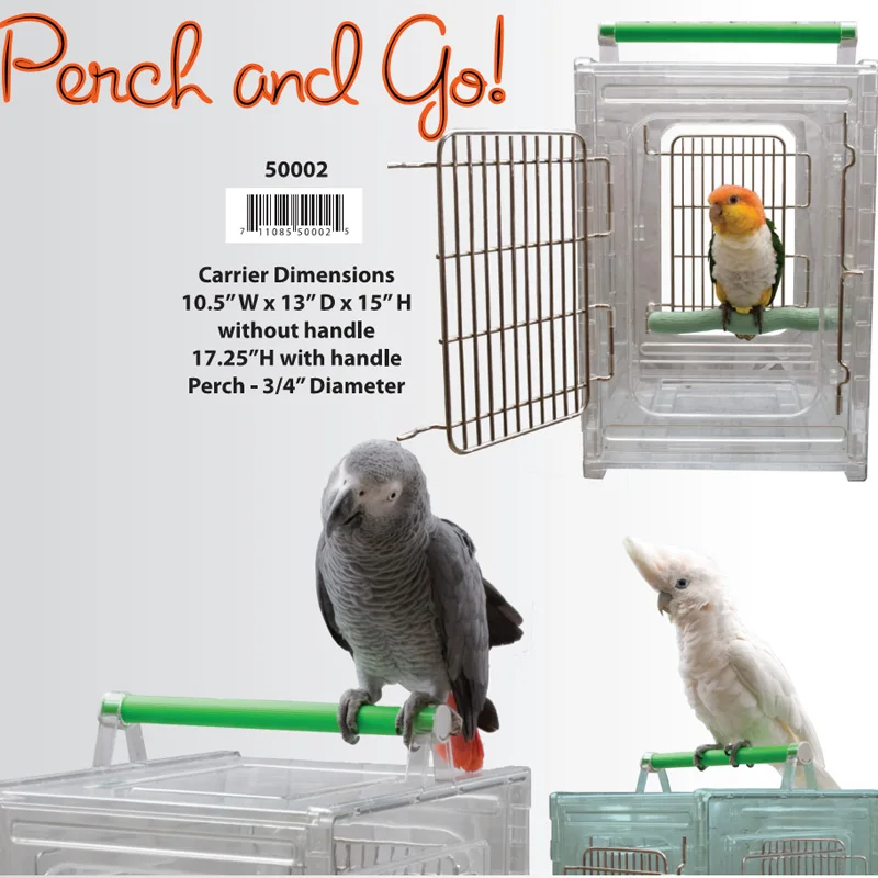  CAITEC Parrot Bird Carrier Portable Cage Tough Durable Bite Resistant Suitable for Small Size Parro