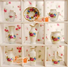 Mini dollhouse Mini furniture accessories small pieces of Phnom Penh flower vase nine sets