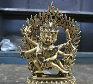 

bir 006995 10 China Buddhism Bronze Mahakala Yamantaka Shakyamuni Buddha Sculpture Statue