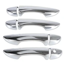 beler Car Accessories Chrome Door Handle Molding Cover Trim Sticker With passenger side keyhole for Toyota Corolla 2014 2015 LHD