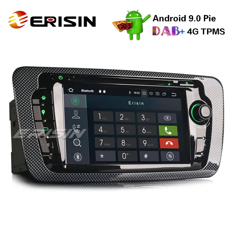 Erisin ES7922S 7 &quotAndroid 9 0 автомобильный DVD CD плеер DAB + Радио TPMS 4G DVR GPS Sat для SEAT