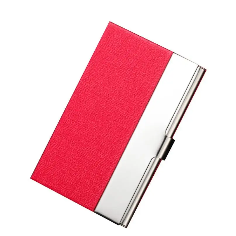 Модный Карманный мужской кошелек из нержавеющей стали, держатель для кредитных карт, деловой кошелек с блокировкой, Обложка для паспорта G9.22 - Цвет: Hot Pink