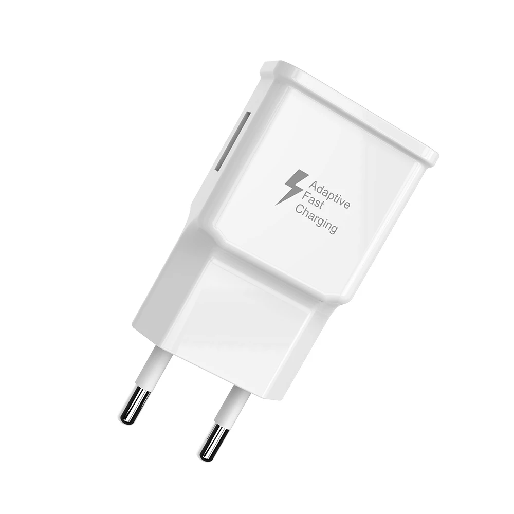 Free cable Galaxy S7 S8 S9 Fast Chrger Quick Charge EU US Plug Wall Travel Adapter QC 3.0 9V 1.67A & 5V 2A For Samsung S6 Edge (14)