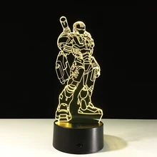 Hot sale Iron Man 3D three-dimensional remote control or touch night light LED table lamp