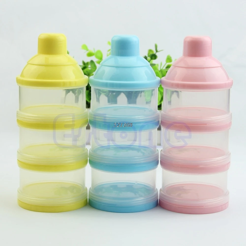 Портативный для малышей питание молоко порошок & Еда бутылки контейнера 3 клетки ящик с отделениями