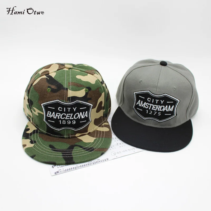 

Men's Snapback Camouflage Baseball Cap Tactical Barcelona Amsterdas hip hop Hat men Sun Hat street dancing Hats caps