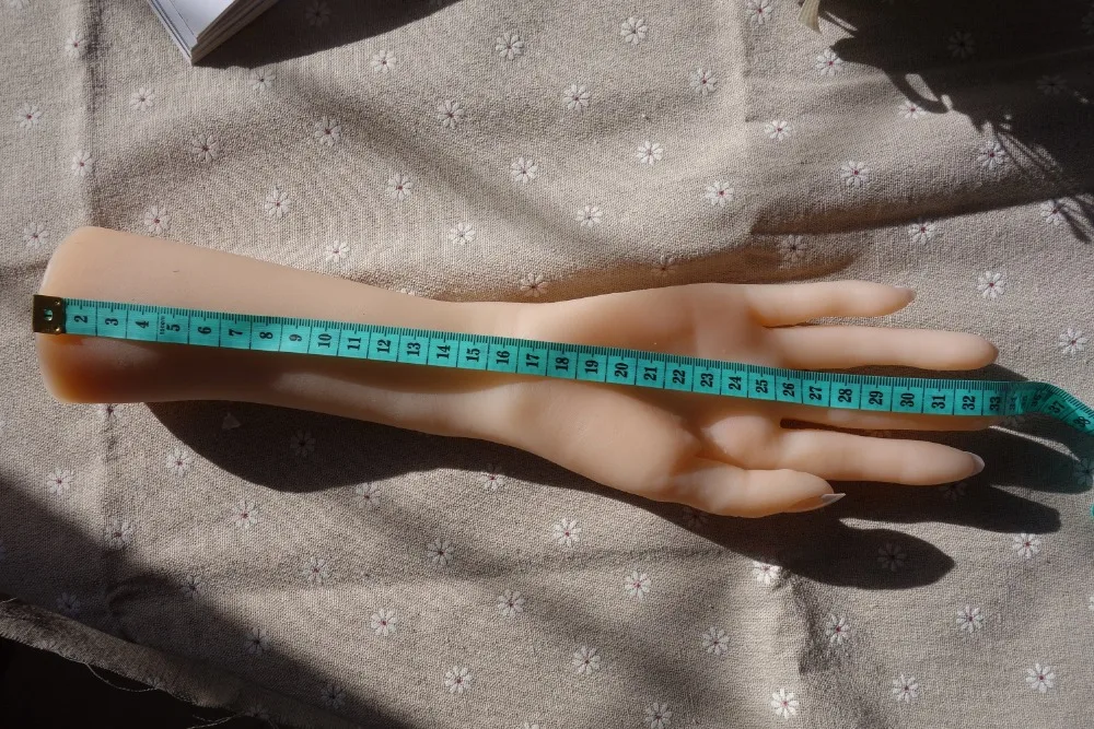 Одна пара реалистичных силиконовых женских манекенов, манекенов для демонстрации ювелирных изделий, длинные руки, модель для дизайна ногтей, бесплатные ногти